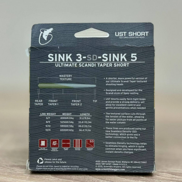 Рыболовная леска Scientific Anglers UST Short St-10/11-S3/S5 Sink 3-CD-Sink 5 125437 в Челябинске