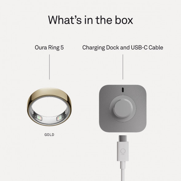 Умное кольцо Oura Ring 5 (размер 8), золотой/Gold в Челябинске