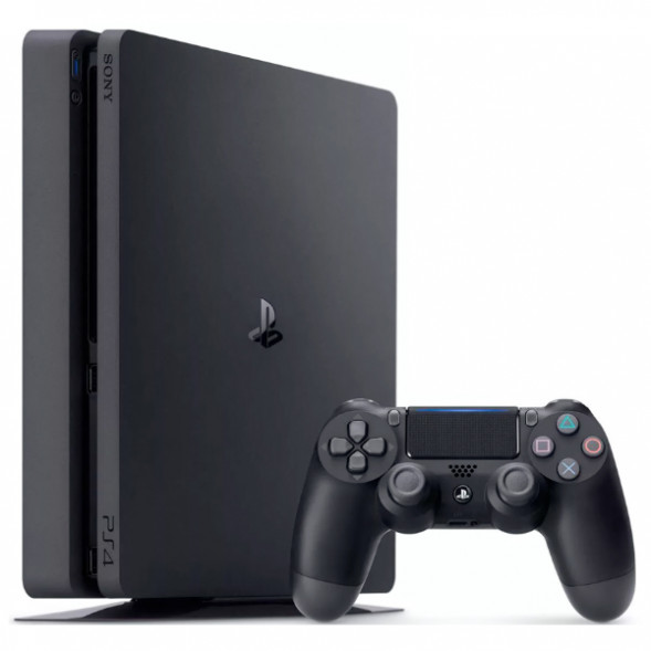 Игровая приставка Sony PlayStation 4 Slim 500 ГБ HDD, черный в Челябинске