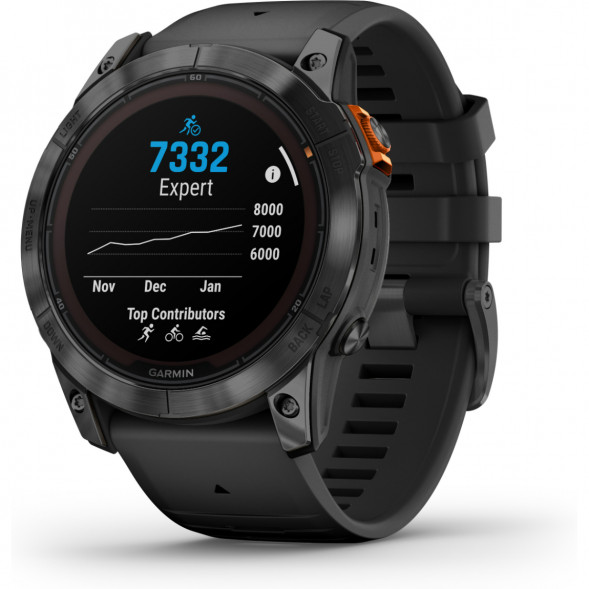Умные часы Garmin Fenix 7X Solar серый с черным ремешком 010-02541-01 в Челябинске