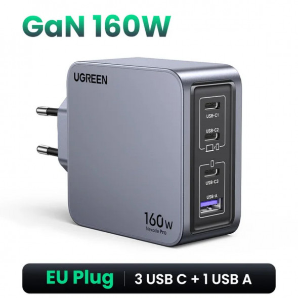 Сетевое зарядное устройство Ugreen 160W GaN USB-C в Челябинске