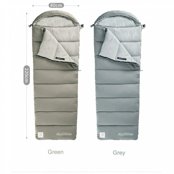 Спальный мешок Naturehike Envelope M180 (правый), серый в Челябинске