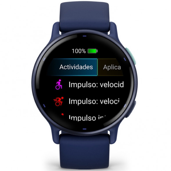 Умные часы Garmin Vivoactive 5, синие с металлически-синим безелем и силиконовым ремешком 010-02862-12 в Челябинске