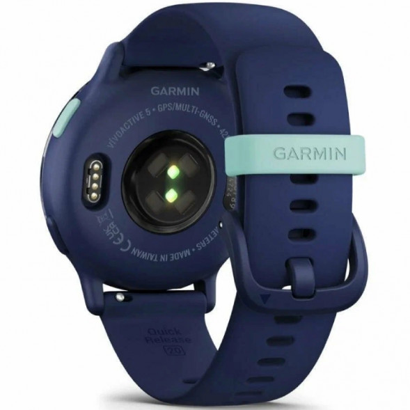 Умные часы Garmin Vivoactive 5, синие с металлически-синим безелем и силиконовым ремешком 010-02862-12 в Челябинске