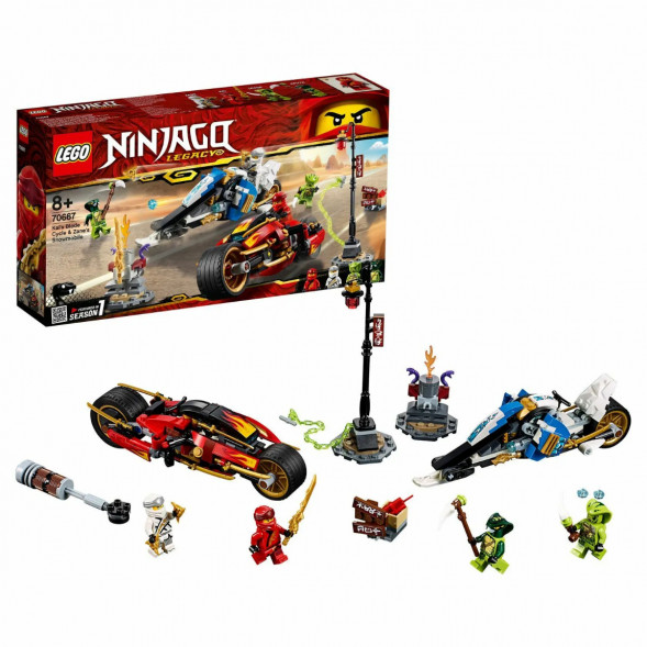 Конструктор LEGO Ninjago 70667 Мотоцикл-клинок Кая и снегоход Зейна в Челябинске