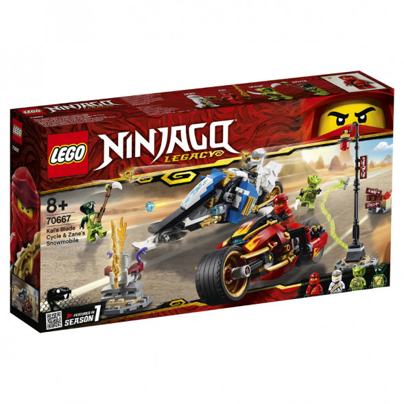 Конструктор LEGO Ninjago 70667 Мотоцикл-клинок Кая и снегоход Зейна в Челябинске