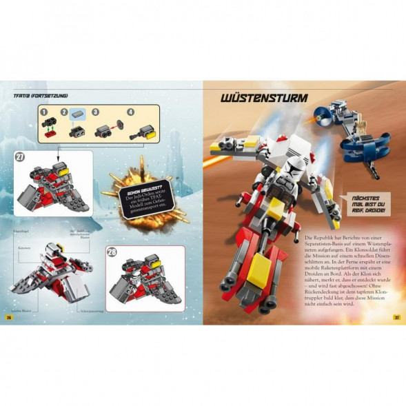Книга и набор кубиков LEGO Star Wars Buch &amp;amp; Steine-Set Fur 8 einmalige Lego Modelle! в Челябинске