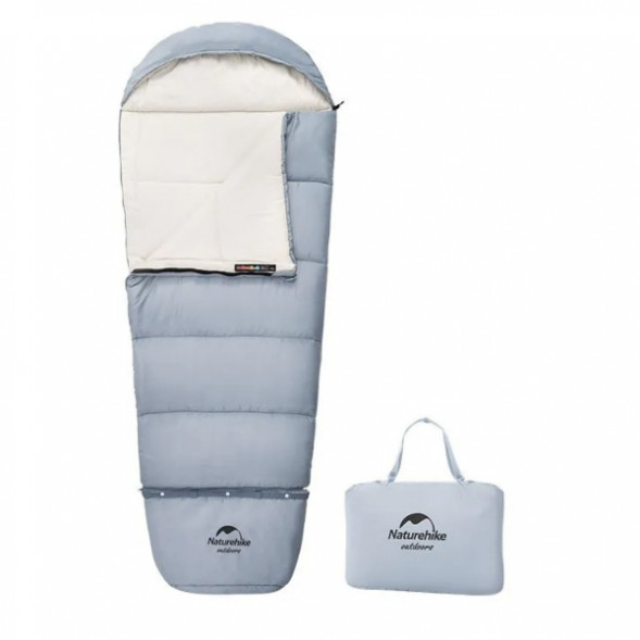 Спальный мешок Naturehike C180 (190x75см), голубой в Челябинске