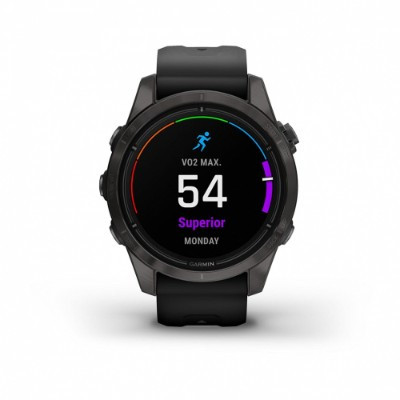 Умные часы Garmin EPIX PRO (Gen 2) Sapphire Edition 42 мм, титановый, угольно-серый, DLC, черный ремешок 010-02802-15 в Челябинске