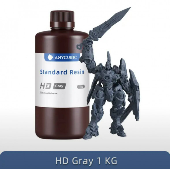 Смола для 3D печати ANYCUBIC Standart Resin HD Gray 1 Кг в Челябинске