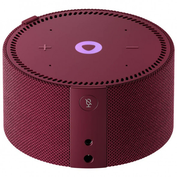 Умная колонка Яндекс Новая Станция Мини (с часами) - умная колонка с Алисой, красный гранат в Челябинске