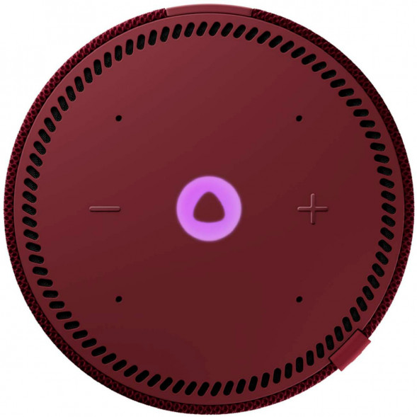 Умная колонка Яндекс Новая Станция Мини (с часами) - умная колонка с Алисой, красный гранат в Челябинске