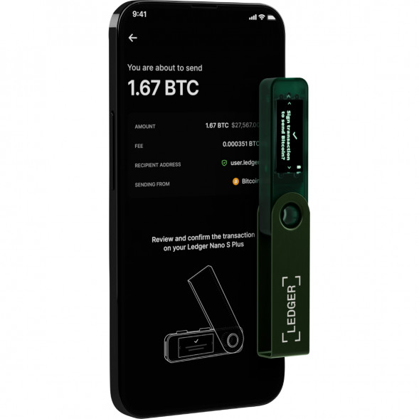 Криптокошелек Ledger Nano S Plus 1 шт., Emerald Green в Челябинске