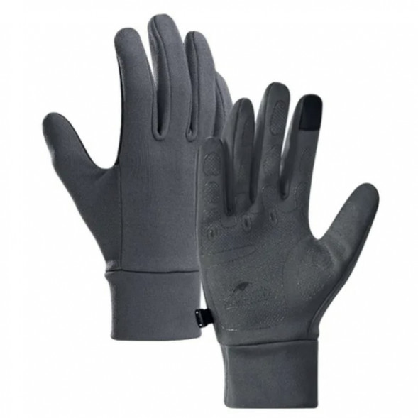 Перчатки сенсорные спортивные Naturehike Outdoor Full Touch GL10 (серый, L) в Челябинске