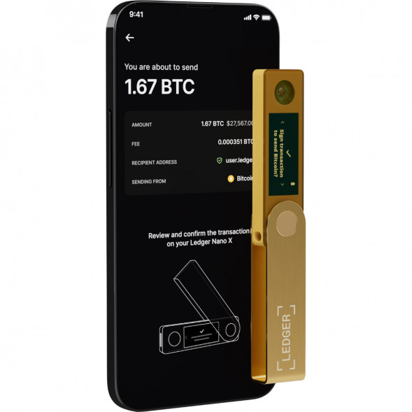 Аппаратный криптокошелек Ledger Nano X, Gold в Челябинске