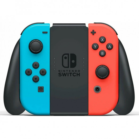 Игровая приставка Nintendo Switch OLED 64 ГБ, неоновый синий/неоновый красный в Челябинске