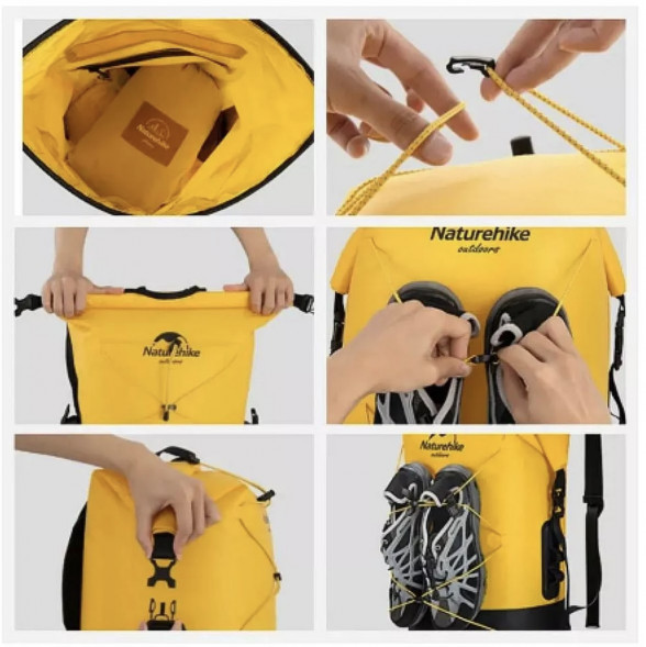 Герморюкзак Naturehike NH21FSB04 30 л, желтый в Челябинске