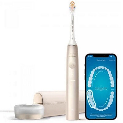 Звуковая зубная щетка Philips Sonicare 9900 Prestige HX9992, золотистое шампанское в Челябинске
