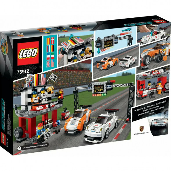 Конструктор LEGO Speed Champions 75912 Финишная линия гонки Porsche 911 GT в Челябинске