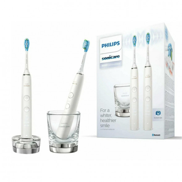 Набор из 2 электрических зубных щеток Philips Sonicare DiamondClean 9000 HX9914/55, белый в Челябинске