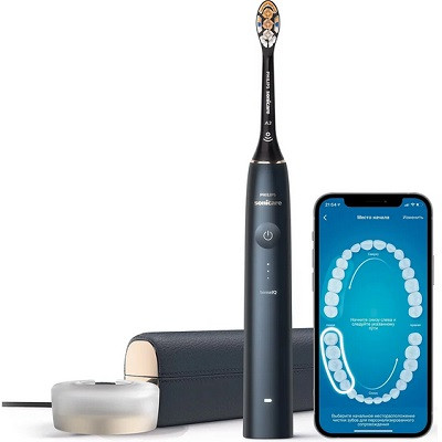Звуковая зубная щетка Philips Sonicare 9900 Prestige HX9992, темно-синий в Челябинске