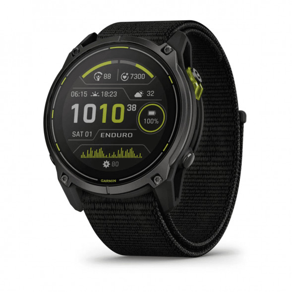 Умные часы Garmin Enduro 3 51mm Black с нейлоновым ремешком UltraFit 010-02751-01 в Челябинске
