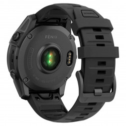 Умные часы Garmin Fenix E 47мм Amoled Slate Grey Steel с чёрным силиконовым ремешком 010-03025-01