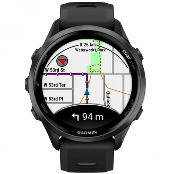 Умные часы Garmin Forerunner 970 Carbon Gray DLC Titanium ремешок Black/Translucent Whitestone 010-02969-10 в Челябинске