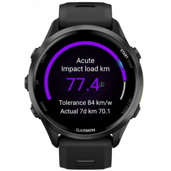 Умные часы Garmin Forerunner 970 Carbon Gray DLC Titanium ремешок Black/Translucent Whitestone 010-02969-10 в Челябинске