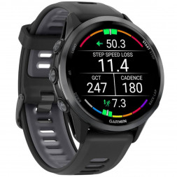 Умные часы Garmin Forerunner 970 Carbon Gray DLC Titanium ремешок Black/Translucent Whitestone 010-02969-10