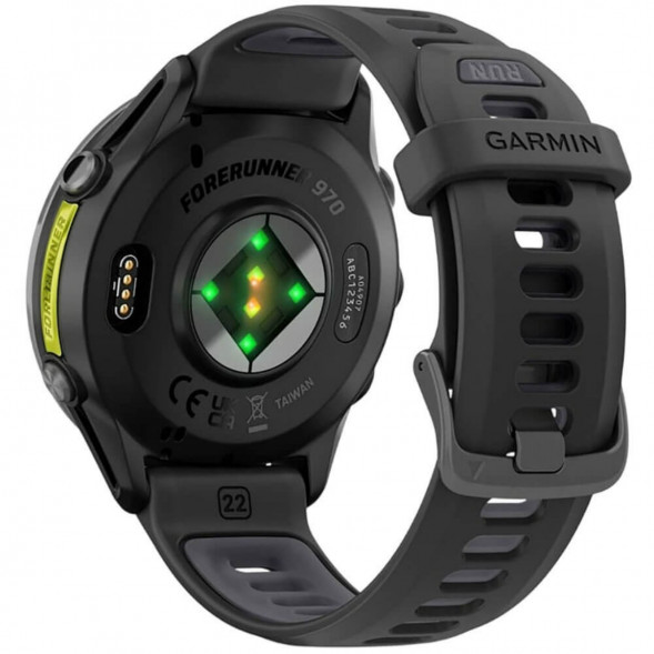 Умные часы Garmin Forerunner 970 Carbon Gray DLC Titanium ремешок Black/Translucent Whitestone 010-02969-10 в Челябинске