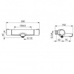 Термостатический смеситель Oras Nova ECO (7462G), хром