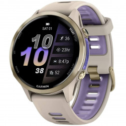 Умные часы Garmin Forerunner 970 Soft Gold Titanium/French Gray Translucent Indigo Band 010-02969-12