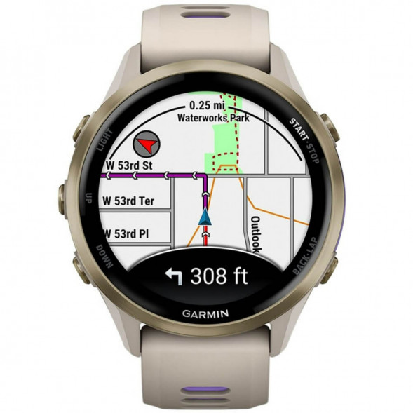 Умные часы Garmin Forerunner 970 Soft Gold Titanium/French Gray Translucent Indigo Band 010-02969-12 в Челябинске