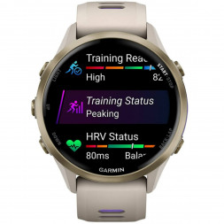 Умные часы Garmin Forerunner 970 Soft Gold Titanium/French Gray Translucent Indigo Band 010-02969-12