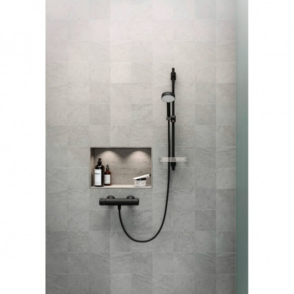 Термостатический смеситель для душа Oras Nova (7460-33), матовый чёрный в Челябинске