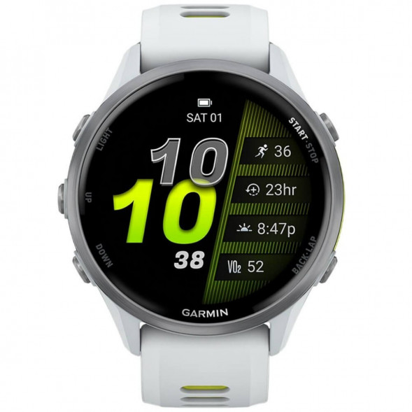Умные часы Garmin Forerunner 970 Titanium Whitestone/Translucent Amp Yellow Band 010-02969-11 в Челябинске