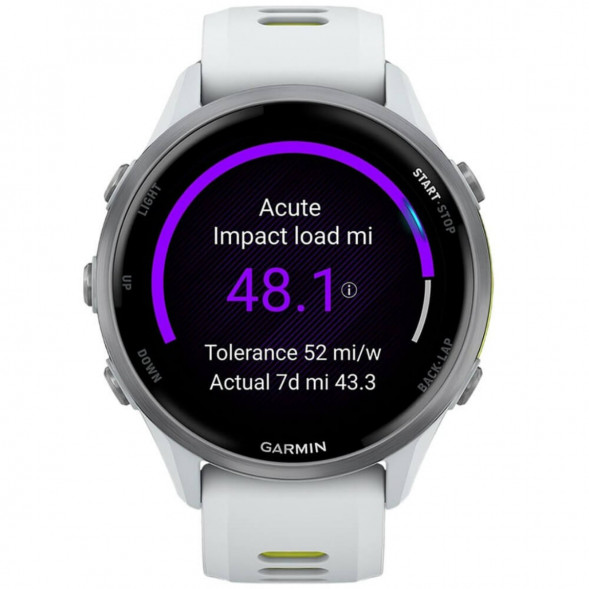 Умные часы Garmin Forerunner 970 Titanium Whitestone/Translucent Amp Yellow Band 010-02969-11 в Челябинске