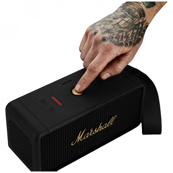 Портативная акустика Marshall Middleton, 60 Вт, черный и латунный в Челябинске