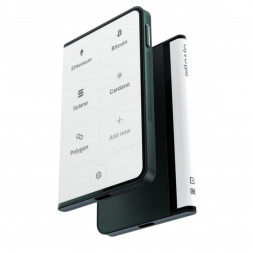 Аппаратный холодный криптокошелек Ledger Stax c чехлом Magnet Shell Black + Recovery Key