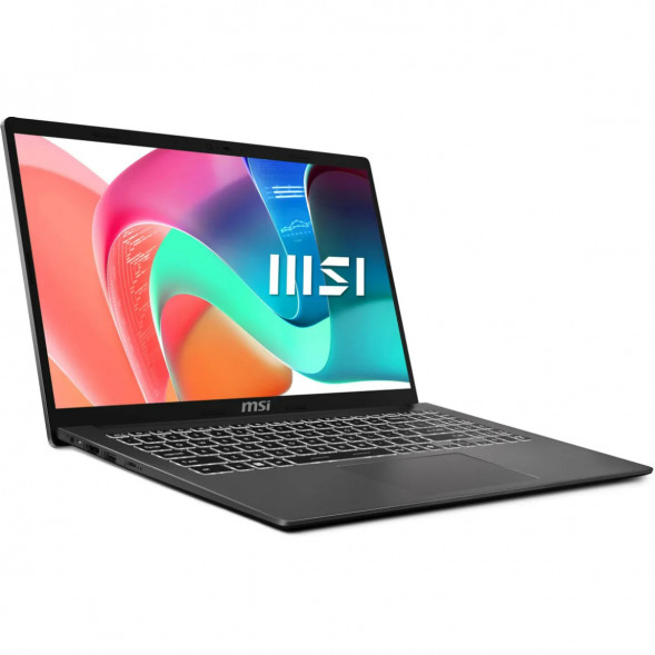 Ноутбук MSI Modern 15 F1MXG-1281RU (15.6&amp;quot;, IPS, Intel Core 5 120U, 10 ядер, 16 ГБ DDR5, SSD 512 ГБ, Intel Iris Xe Graphics, Windows 11), чёрный в Челябинске