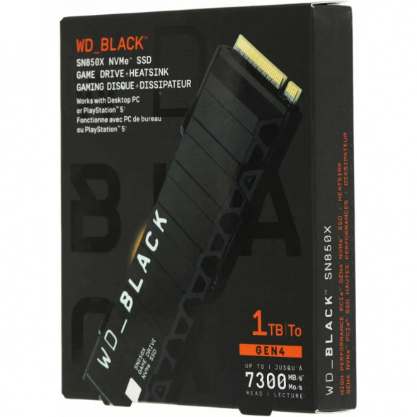 SSD накопитель Western Digital WD Black SN850X NVMe, 1TB (WDS100T2XHE) в Челябинске