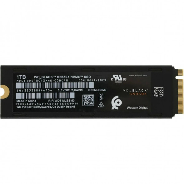 SSD накопитель Western Digital WD Black SN850X NVMe, 1TB (WDS100T2XHE) в Челябинске