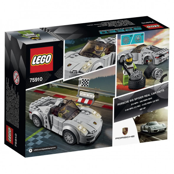 Конструктор LEGO Speed Champions 75910 Porsche 918 Spyde в Челябинске