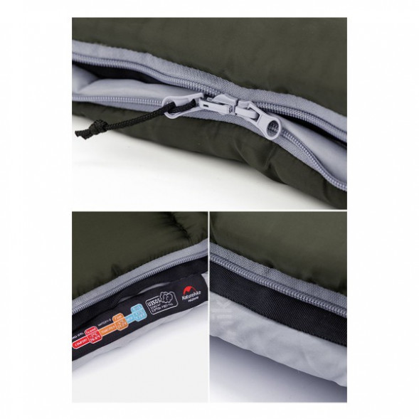 Спальный мешок Naturehike U350S (Левый), коричневый в Челябинске