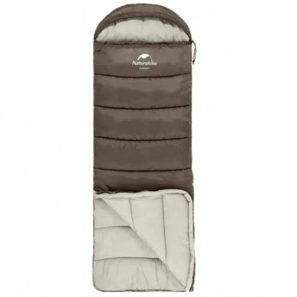Спальный мешок Naturehike U350S (Левый), коричневый в Челябинске