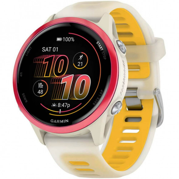 Умные часы Garmin Forerunner 570 42 мм Raspberry Aluminium/Translucent Bone/Mango 010-02970-02 в Челябинске