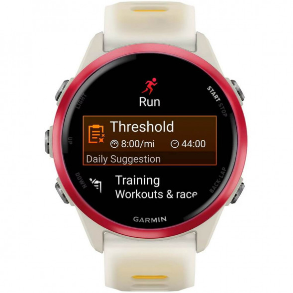 Умные часы Garmin Forerunner 570 42 мм Raspberry Aluminium/Translucent Bone/Mango 010-02970-02 в Челябинске