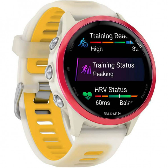 Умные часы Garmin Forerunner 570 42 мм Raspberry Aluminium/Translucent Bone/Mango 010-02970-02 в Челябинске