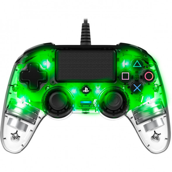 Геймпад проводной Nacon Illuminated Compact PS4, зеленый в Челябинске